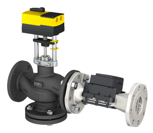 Dynamisches Durchflussregelsystem mit 2‑Wege-Ventil und Energieerfassung, eValveco